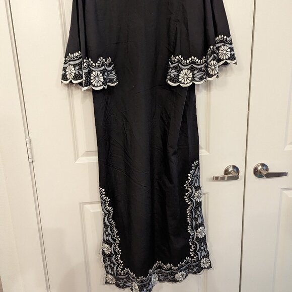 Mexican Embroidered Maxi Angel Wings Dress - Picture 4 of 5